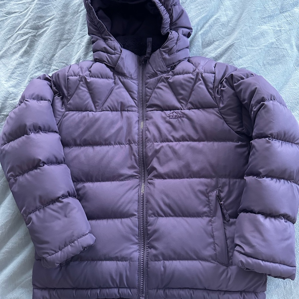 Kids Purple Puffer Jacket LL Bean